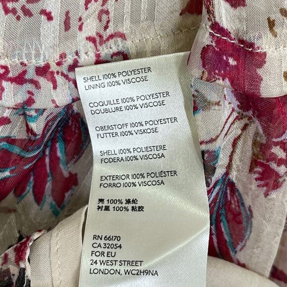 Free People Closer To The Heart Mini Dress Small NWT Cream Pink Floral Boho - Picture 6 of 7